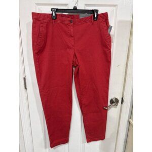 Talbots The Weekend Chino red pants NWT SIZE 16